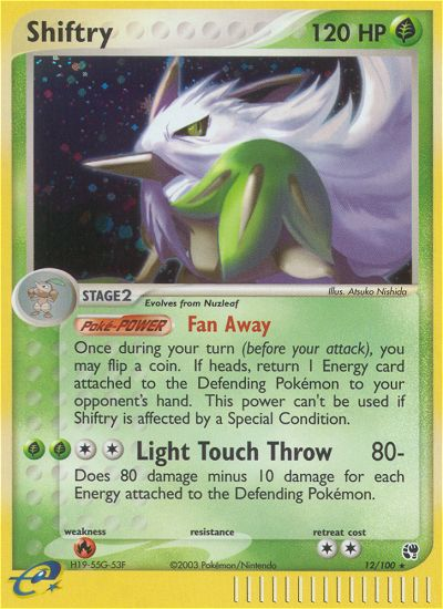 Shiftry - Sandstorm - #12 - Pokemon TCG card