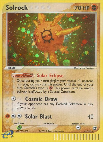 Solrock - Sandstorm - #13 - Pokemon TCG card