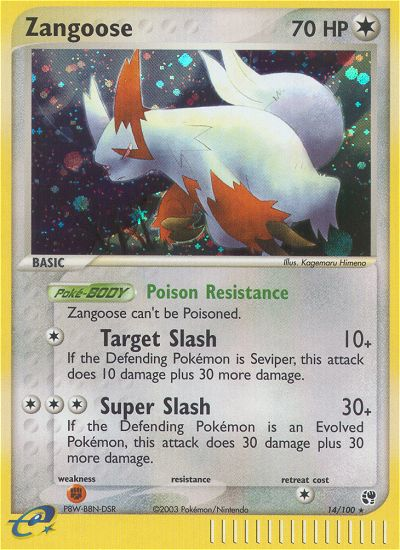 Zangoose - Sandstorm - #14 - Pokemon TCG card