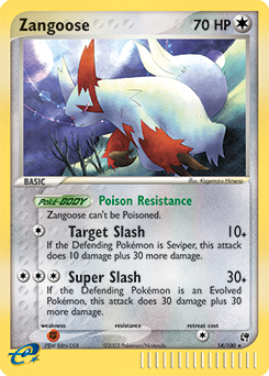 Zangoose #14 Zangoose - Sandstorm - #14 - Pokemon TCG card