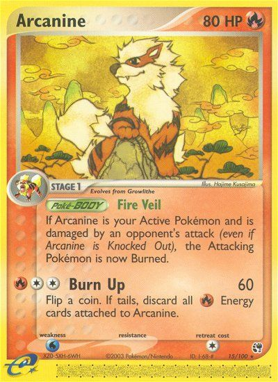 Arcanine - Sandstorm - #15 - Pokemon TCG card