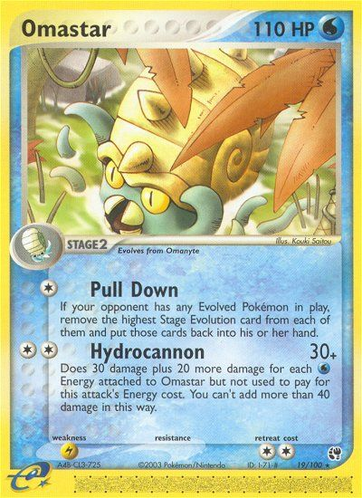 Omastar - Sandstorm - #19 - Pokemon TCG card