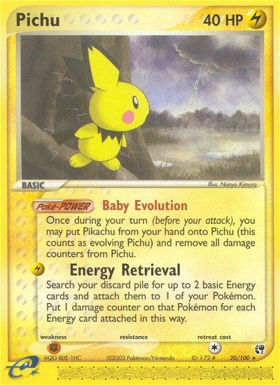 Pichu - Sandstorm - #20 - Pokemon TCG card