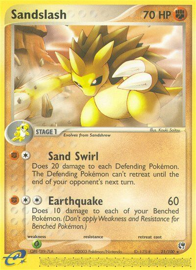 Sandslash - Sandstorm - #21 - Pokemon TCG card