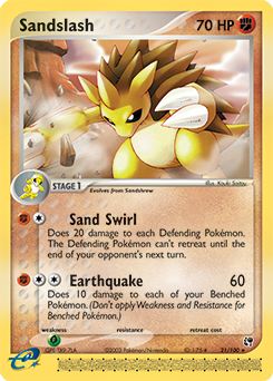 Sandslash #21 Sandslash - Sandstorm - #21 - Pokemon TCG card