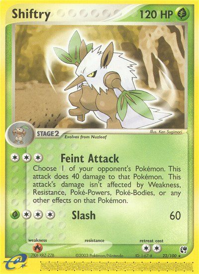 Shiftry - Sandstorm - #22 - Pokemon TCG card
