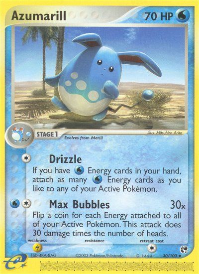 Azumarill - Sandstorm - #30 - Pokemon TCG card