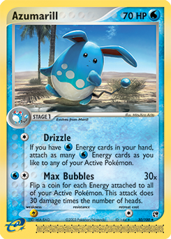 Azumarill - Sandstorm - #30 - Pokemon TCG card