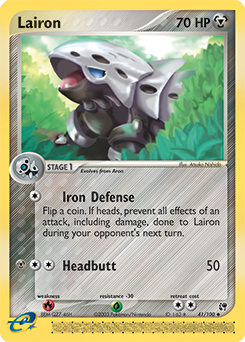 Lairon #41 Lairon - Sandstorm - #41 - Pokemon TCG card