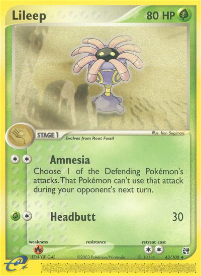 Lileep - Sandstorm - #43 - Pokemon TCG card