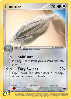 Linoone - Sandstorm - #44 - Pokemon TCG card