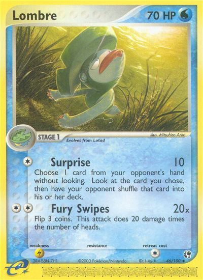 Lombre - Sandstorm - #46 - Pokemon TCG card