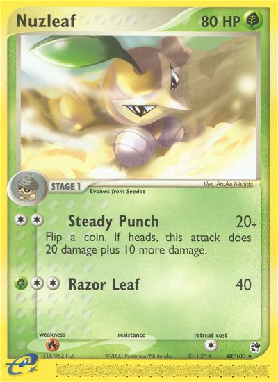 Nuzleaf - Sandstorm - #48 - Pokemon TCG card