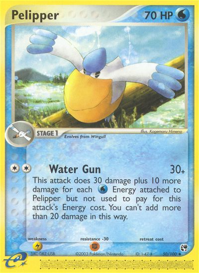 Pelipper - Sandstorm - #50 - Pokemon TCG card