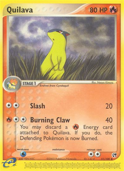 Quilava - Sandstorm - #51 - Pokemon TCG card