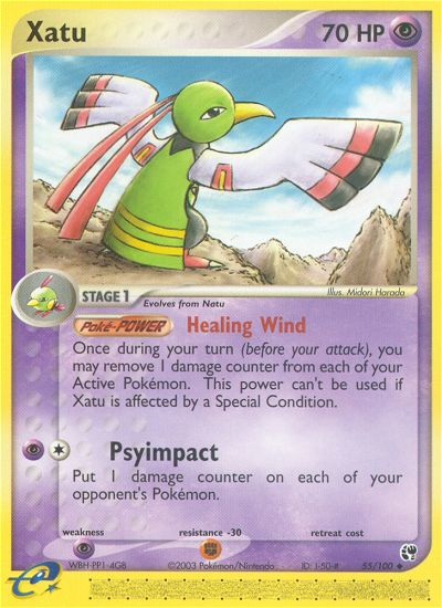 Xatu - Sandstorm - #55 - Pokemon TCG card