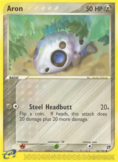 Aron - Sandstorm - #56 - Pokemon TCG card
