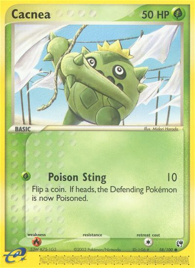 Cacnea - Sandstorm - #58 - Pokemon TCG card
