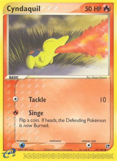 Cyndaquil - Sandstorm - #59 - Pokemon TCG card