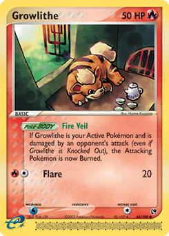 Growlithe - Sandstorm - #65 - Pokemon TCG card