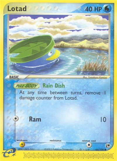 Lotad - Sandstorm - #66 - Pokemon TCG card