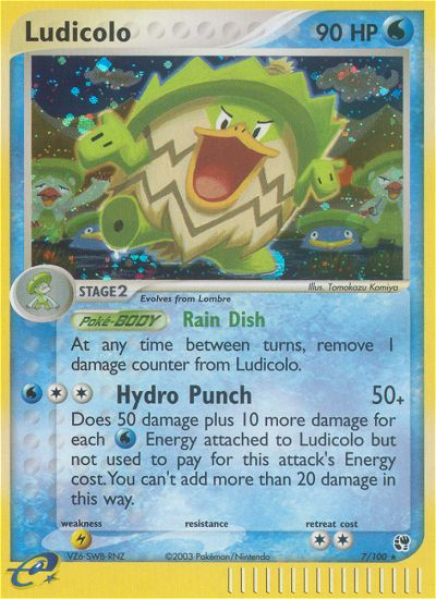 Ludicolo - Sandstorm - #7 - Pokemon TCG card