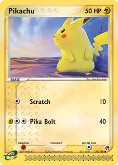 Pikachu #72 Pikachu - Sandstorm - #72 - Pokemon TCG card