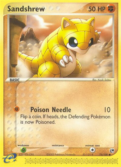 Sandshrew - Sandstorm - #75 - Pokemon TCG card