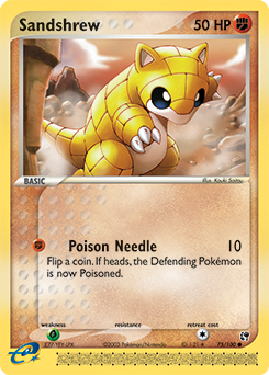 Sandshrew #75 Sandshrew - Sandstorm - #75 - Pokemon TCG card