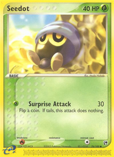 Seedot - Sandstorm - #76 - Pokemon TCG card