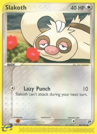 Slakoth - Sandstorm - #80 - Pokemon TCG card