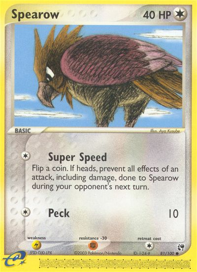 Spearow - Sandstorm - #81 - Pokemon TCG card