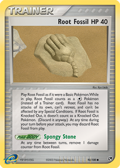 Root Fossil - Sandstorm - #92 - Pokemon TCG card