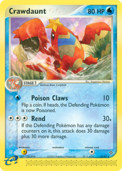 Crawdaunt #13 Crawdaunt - Dragon - #13 - Pokemon TCG card