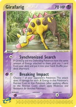 Girafarig #16 Girafarig - Dragon - #16 - Pokemon TCG card