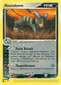 Houndoom - Dragon - #34 - Pokemon TCG card