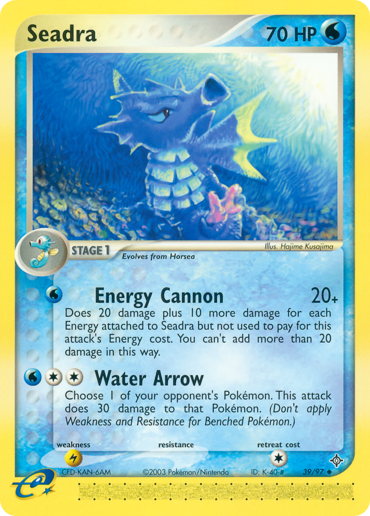 Seadra - Dragon - #39 - Pokemon TCG card