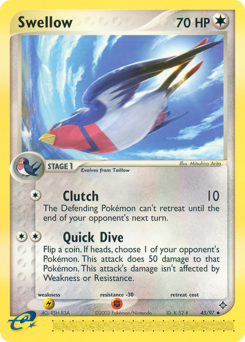 Swellow #45 Swellow - Dragon - #45 - Pokemon TCG card