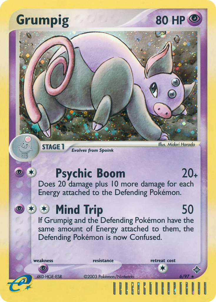 Grumpig - Dragon - #6 - Pokemon TCG card