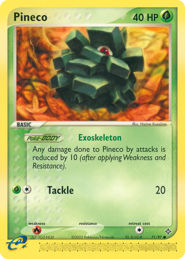 Pineco - Dragon - #71 - Pokemon TCG card
