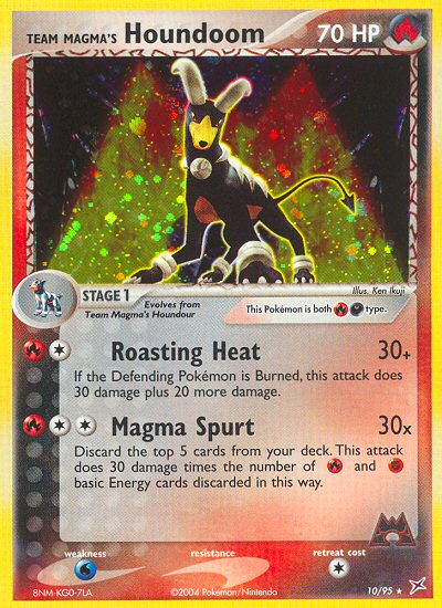 Team Magma's Houndoom - Team Magma vs Team Aqua - #10 - Pokemon TCG card