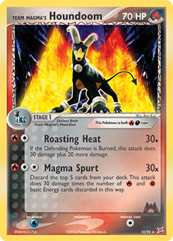 Team Magma's Houndoom #10 Team Magma's Houndoom - Team Magma vs Team Aqua - #10 - Pokemon TCG card