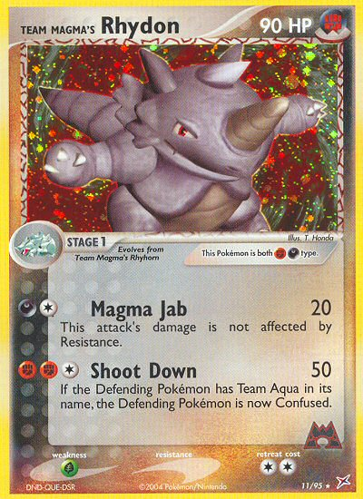 Team Magma's Rhydon - Team Magma vs Team Aqua - #11 - Pokemon TCG card