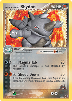 Team Magma's Rhydon #11 Team Magma's Rhydon - Team Magma vs Team Aqua - #11 - Pokemon TCG card