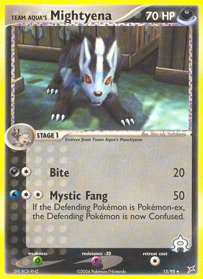Team Aqua's Mightyena - Team Magma vs Team Aqua - #15 - Pokemon TCG card