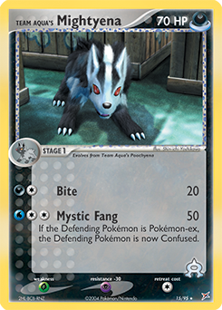 Team Aqua's Mightyena #15 Team Aqua's Mightyena - Team Magma vs Team Aqua - #15 - Pokemon TCG card