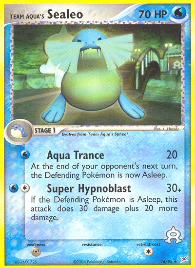 Team Aqua's Sealeo - Team Magma vs Team Aqua - #16 - Pokemon TCG card