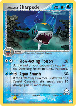 Team Aqua's Sharpedo - Team Magma vs Team Aqua - #18 - Pokemon TCG card