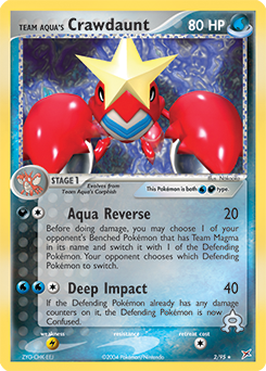 Team Aqua's Crawdaunt #2 Team Aqua's Crawdaunt - Team Magma vs Team Aqua - #2 - Pokemon TCG card