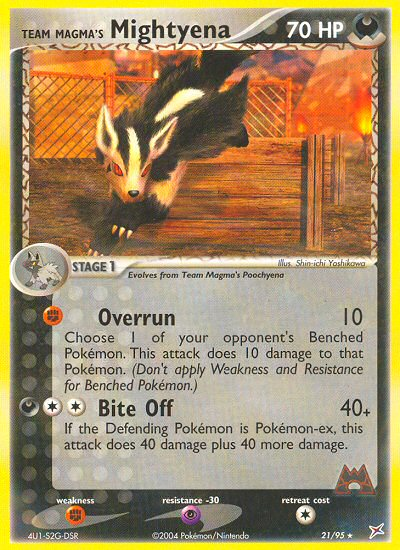 Team Magma's Mightyena - Team Magma vs Team Aqua - #21 - Pokemon TCG card